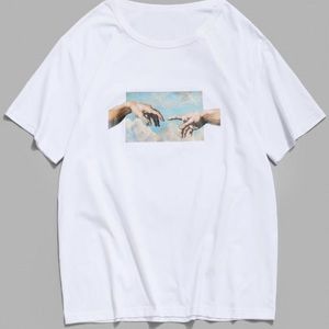 Zaful Hand Graphic Short Sleeve Cotton Tee